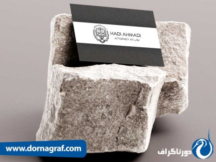 نمونه کارت ویزیت وکالت جدید خارجی با رنگ های سیاه و سفید