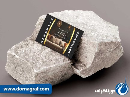 نمونه کارت ویزیت مبلمان با رنگ های مشکی و طلایی